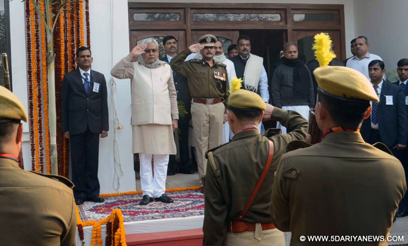 Republic Day celebrations underway at Bihar Chief Minister Nitish Kumar
