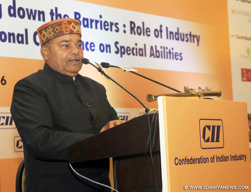 The Union Minister for Social Justice and Empowerment, Shri Thaawar Chand Gehlot addressing the National Conference on Special Abilities, in New Delhi on January 27, 2016.
