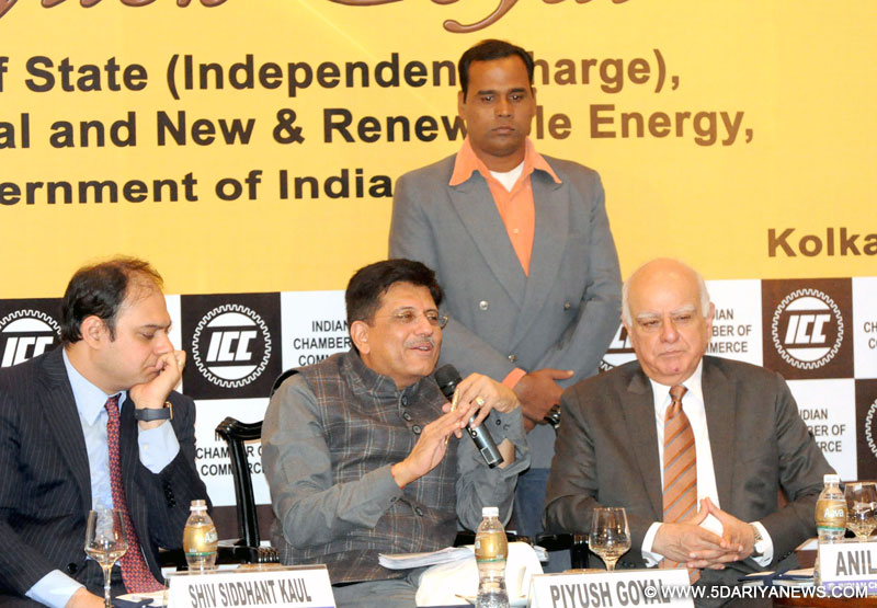  Piyush Goyal addressing at an Interactive Session, organised by the Indian Chamber of Commerce, in Kolkata on January 28, 2016.