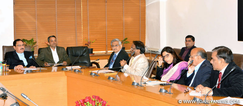 The Union Minister for Health & Family Welfare, Shri J.P. Nadda chairing the high level meeting on ZIKA Virus, in New Delhi on January 29, 2016. The Secretary (Health and Family Welfare), Shri B.P. Sharma is also seen.