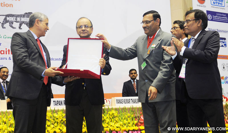 The Union Minister for Finance, Corporate Affairs and Information & Broadcasting, Shri Arun Jaitley at the 57th National Cost Convention (NCC-2016), organised by the Institute of Cost Accountants of India on the theme “Building Cost Competiveness – Mission ‘Make in India’, in New Delhi on January 30, 2016.