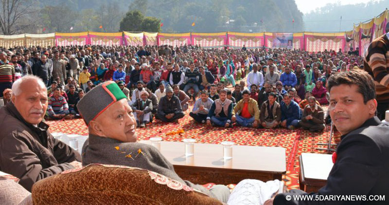 	10,586 हेक्टेयर क्षेत्र को सिंचाई सुविधा प्रदानः वीरभद्र सिंह