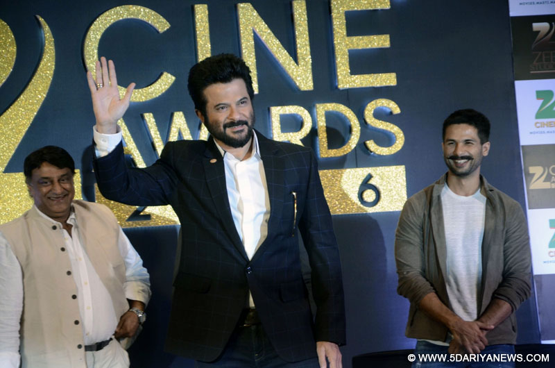 Actors Anil Kapoor and Shahid Kapoor during the announcement of Zee Cine Awards 2016 in Mumbai on Feb 4, 2016.