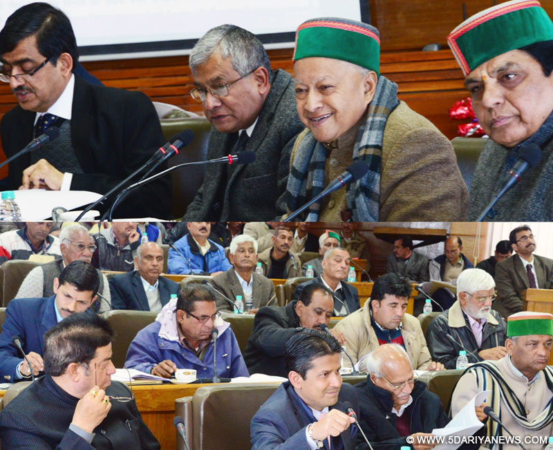 Chief Minister Virbhadra Singh presiding over the meeting of H. P Other Backward Classes Welfare Board at Shimla on 9.2.2016.