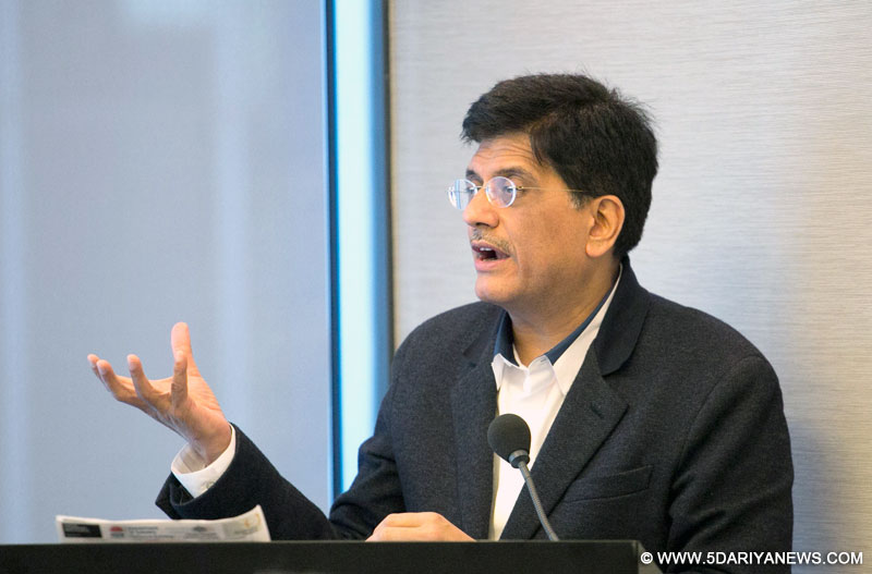 Piyush Goyal addressing at the Roundtable on Efficient Coal based power generation and carbon capture and storage (CCS), in Sydney, Australia on February 09, 2016.