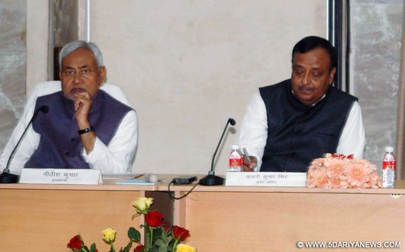 Bihar Chief Minister Nitish Kumar during a meeting on Bihar Vikas Mission in Patna on Feb. 9, 2016.