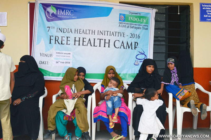 600 poor and needy patients examined by 10 US doctors in Hasan Nagar, Hyderabad  