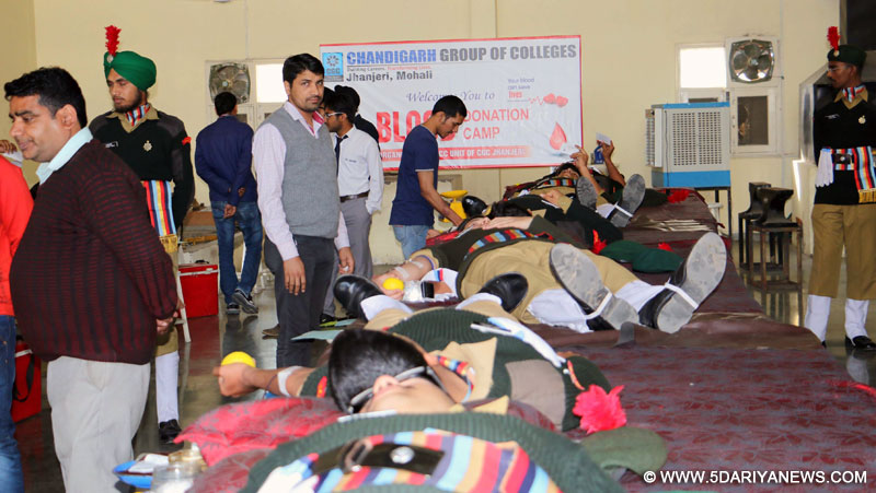 214 units of bloods collected at Blood Donation Camp in CGC Jhanjeri
