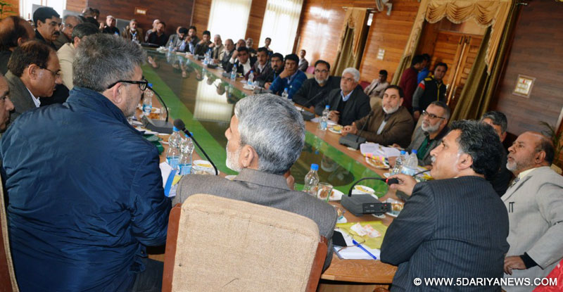 Khursheed Ahmad Ganai reviews functioning of Agriculture, Horticulture sectors