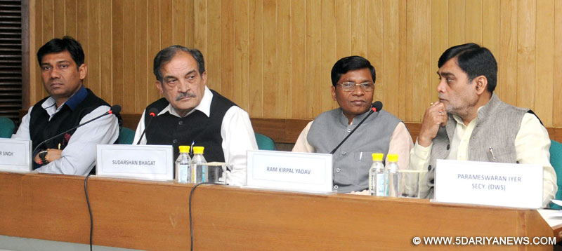 The Union Minister for Rural Development, Panchayati Raj, Drinking Water and Sanitation, Shri Chaudhary Birender Singh addressing the media about the big rural deal announced in the Budget, in New Delhi on March 01, 2016.