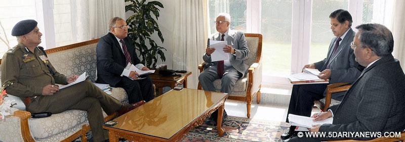 	Governor briefed by Chief Secretary, DGP and Home Secretary