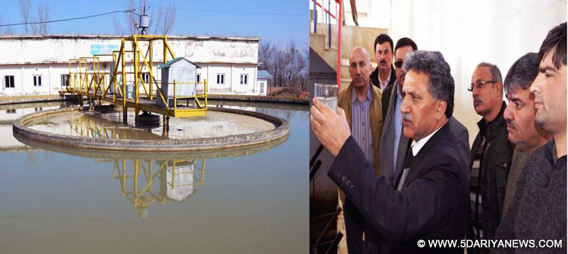 Khursheed Ahmad Ganai inspects Sukhnag, Doodhganga Water Treatment Plants