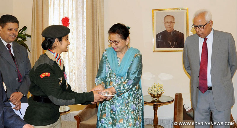 	Governor and the First Lady felicitate NCC Cadets