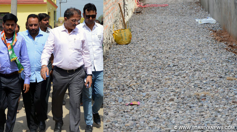 Speaker lays foundation of tile works at Narwal