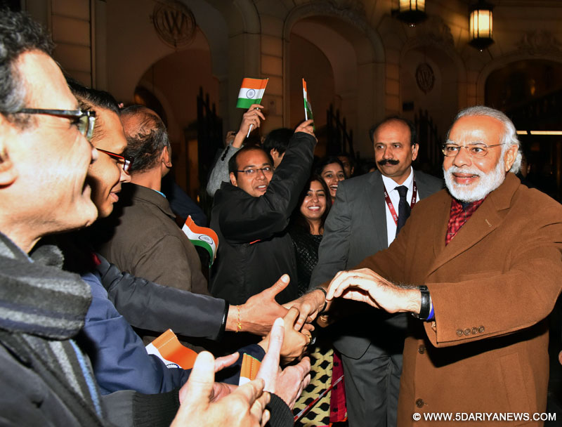 The Prime Minister, Shri Narendra Modi being received on his arrival at Brussels Military Airport, Belgium on March 30, 2016.