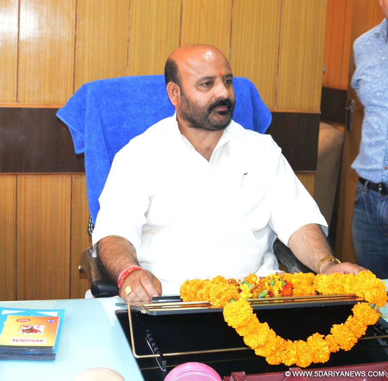 	Bali Bhagat assumes charge of Health & Medical Education Deptt