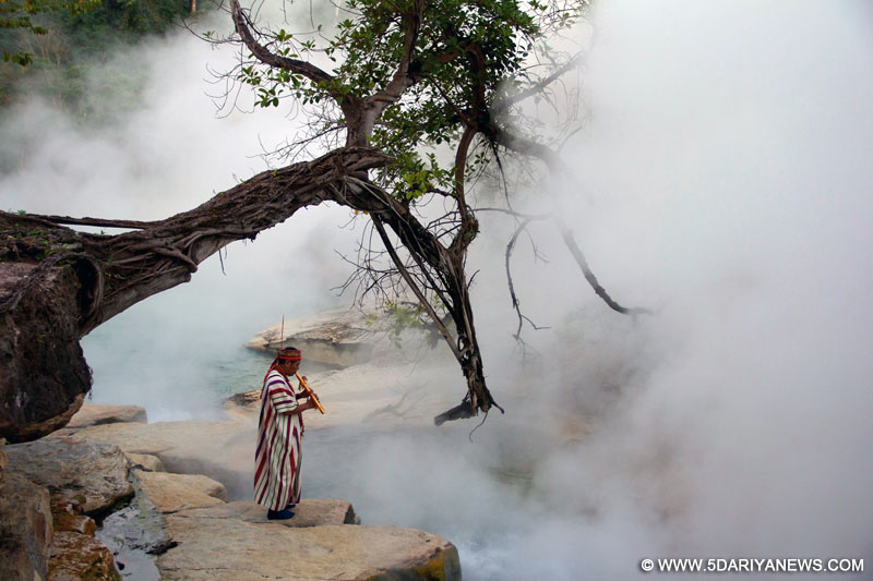 A shaman at the boiling river