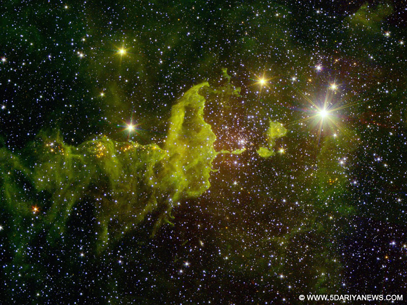 "The Spider" – located some 10,000 light-years from Earth in the constellation Auriga – is clearly a site of active star formation.