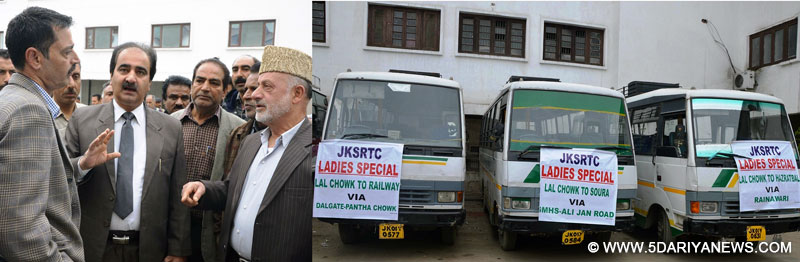 	DC Srinagar flags off women bus service