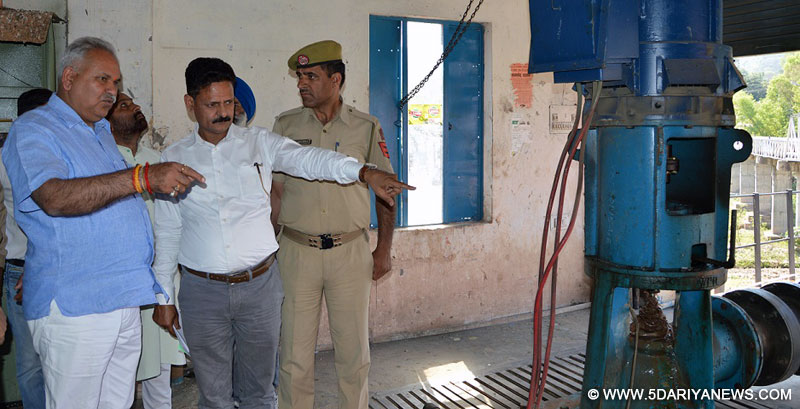 Sham Choudhary inspects Sitlee filtration plant