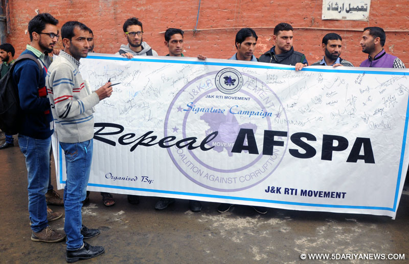 J&K RTI Movement launches anti-AFSPA campaign
