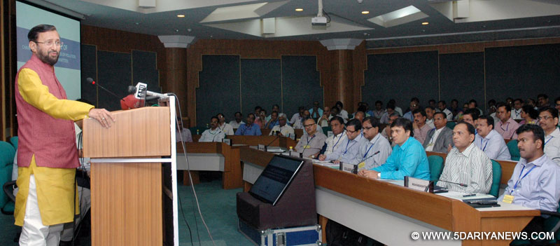 The Minister of State for Environment, Forest and Climate Change (Independent Charge), Shri Prakash Javadekar addressing the inaugural session of a workshop of Pollution Control Boards of States, in New Delhi on May 18, 2016.