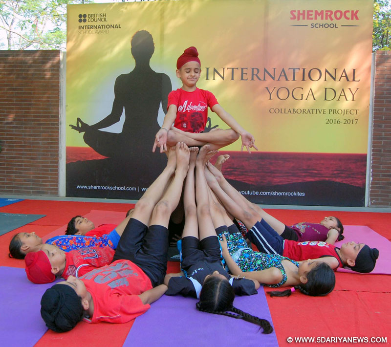 Shemrock School organized awareness yoga week