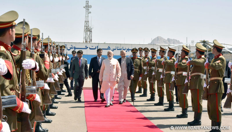 The Prime Minister, Shri Narendra Modi departing from Herat (Afghanistan) for Doha (Qatar) on June 04, 2016.