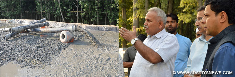 Sham Lal Chowdhery takes stock of dredging work in Jehlum