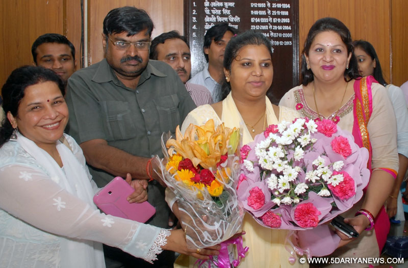 AAP leader Aam Aadmi Party (AAP) legislator Rakhi Birla who was appointed Deputy Speaker of the Delhi assembly in New Delhi, on June 10, 2016. 
