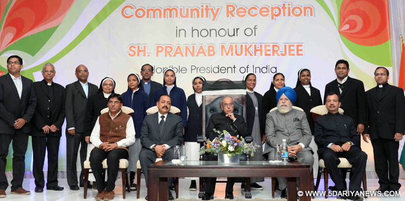 The President, Shri Pranab Mukherjee at the Indian Community Reception, in Windhoek, Namibia