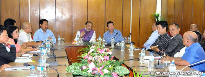 The Union Minister for Agriculture and Farmers Welfare, Shri Radha Mohan Singh in a meeting with the officials of the Agriculture & Allied Sectors of the Government of Mizoram, in Aizawl on June 19, 2016.