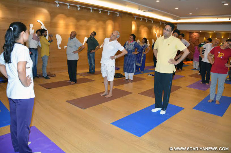 AIIMS doctors perform Yoga