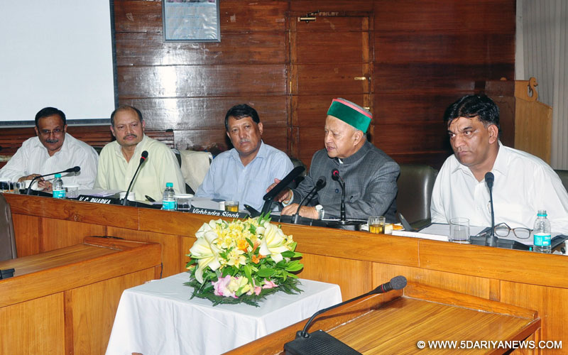 Chief Minister Shri Virbhadra Singh presiding over the 145th Meeting of Board of Directors (BoD) of HPTDC at Shimla on 27.6.2016
