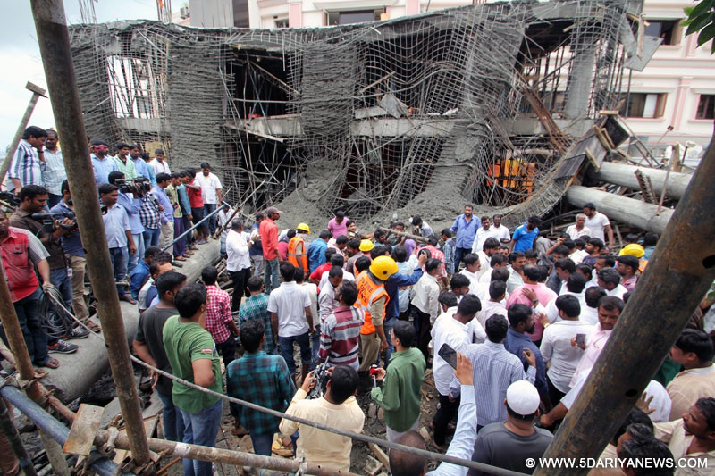 Two killed in Hyderabad as building under construction crashes