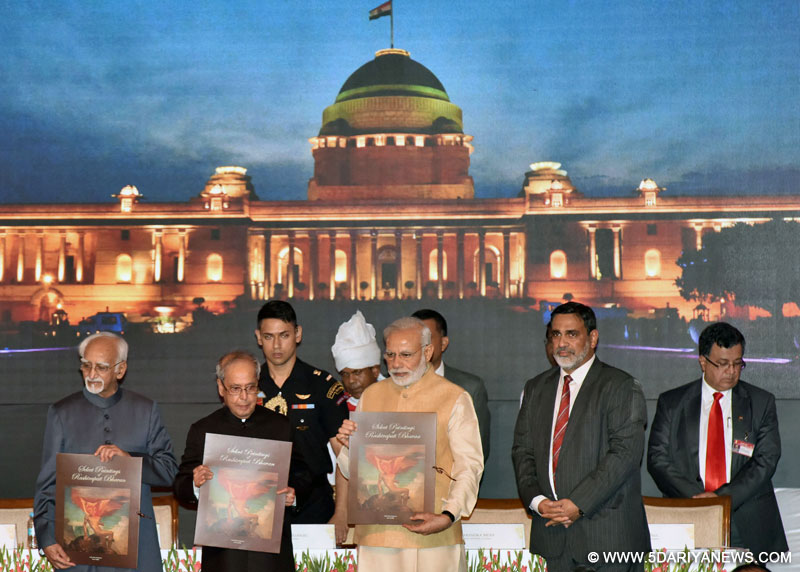 The President, Shri Pranab Mukherjee releasing the Folio 