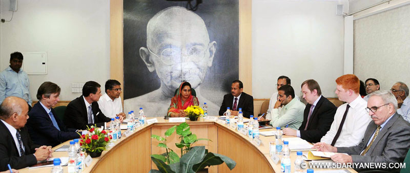 Harsimrat Kaur Badal in a meeting with the 