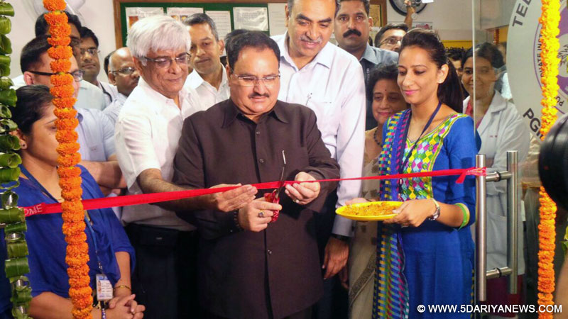 J.P. Nadda inaugurating the new health 