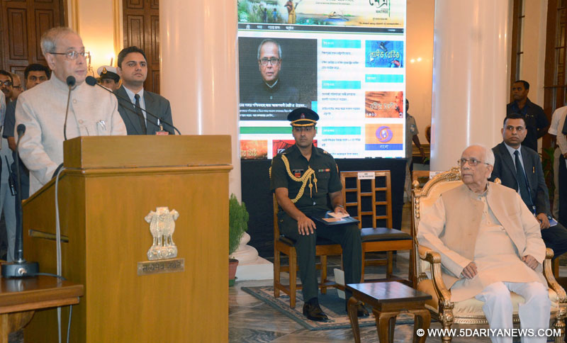 The President, Shri Pranab Mukherjee addressing at the inauguration of the Akasvani