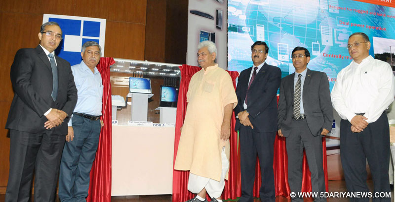 The Minister of State for Communications (Independent Charge) and Railways, Shri Manoj Sinha inaugurating the ‘High Speed Access Point’ a product of C-DOT on its foundation day, in New Delhi on August 30, 2016. The Secretary (Telecom), Shri J.S. Deepak is also seen.