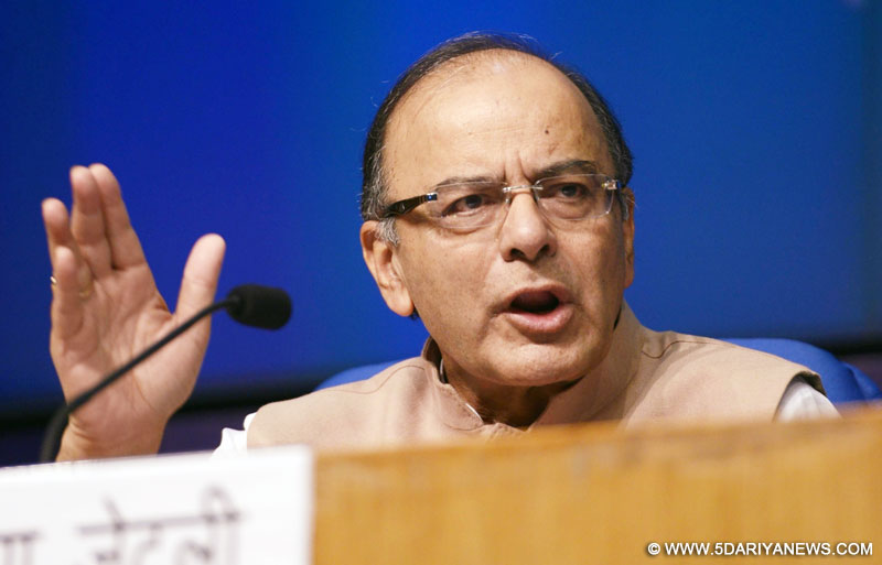 Arun Jaitley addressing a press conference on the outcome of the Income Declaration Scheme 2016, in New Delhi on October 01, 2016. 