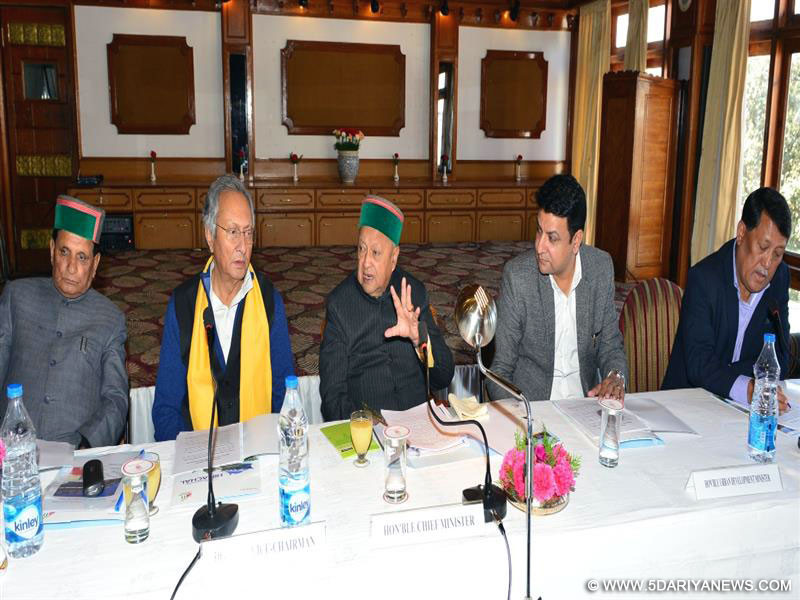 Chief Minister Shri Virbhadra Singh presiding over the 8th meeting of HP Tourism Development Board at Shimla on 27 October 2016