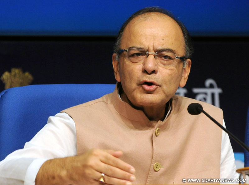 Arun Jaitley addressing a press conference on the outcome of the Income Declaration Scheme 2016, in New Delhi on October 01, 2016. 