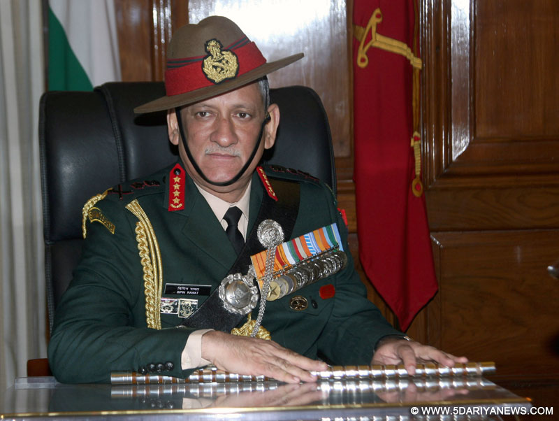 General Bipin Rawat takes over as the Chief of Army Staff, in New Delhi on December 31, 2016.
