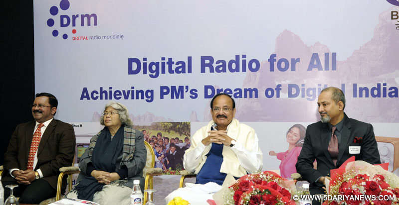 Venkaiah Naidu at the inauguration of the “Digital Radio for All - Achieving PM’s dream of Digital India”, in New Delhi on January 31, 2017. 