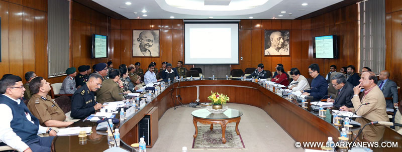 The Minister of State for Home Affairs, Shri Kiren Rijiju chairing the review meeting with the Directors General of the Central Armed Police Forces (CAPFs), in New Delhi on February 17, 2017.