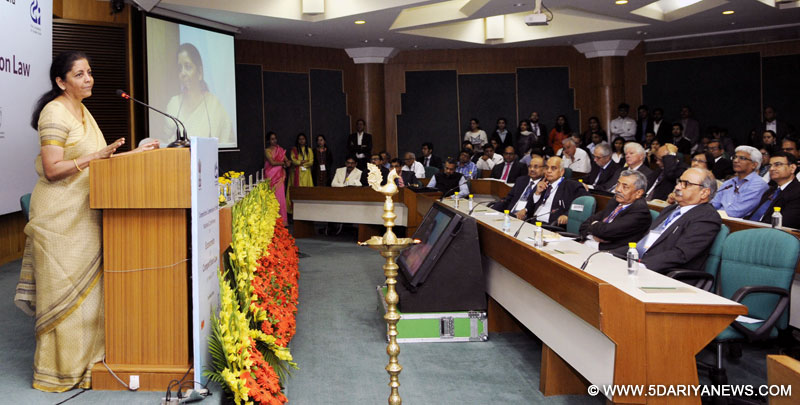 Nirmala Sitharaman delivering the inaugural address at the National Conference on “Economics of Competition Law”, organised by the Competition Commission of India, in New Delhi on March 02, 2017.