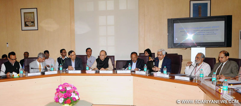 The Union Minister for Finance and Corporate Affairs, Shri Arun Jaitley holding the G-20 Apex Council Meeting, in New Delhi on March 06, 2017.