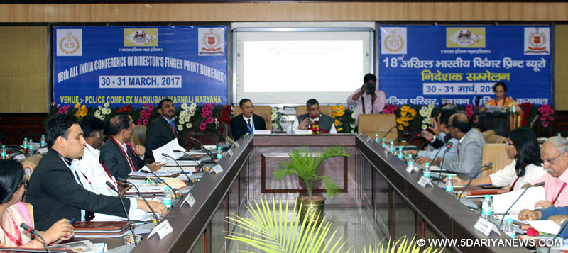 The Director, NCRB, Dr. Ish Kumar addressing at the inauguration of the 18th Conference of Directors of Fingerprint Bureaux, jointly organised by the National Crime Records Bureau (NCRB) and Haryana Police, at Haryana Police Academy (HPA), Madhuban, Karnal, Haryana on March 30, 2017.