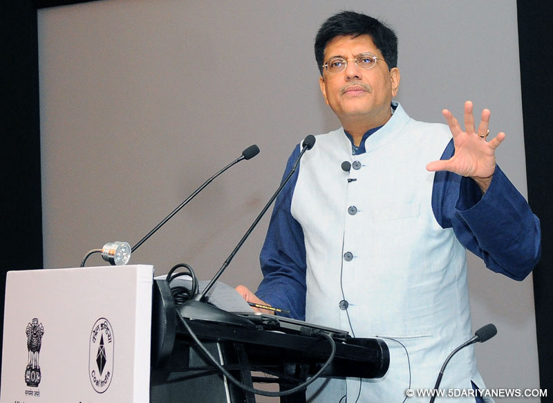 The Minister of State for Power, Coal, New and Renewable Energy and Mines (Independent Charge), Shri Piyush Goyal delivering the inaugural address at a workshop on ‘Quality of Coal’, organised by the Coal India Limited in association with Ministry of Coal, in New Delhi on April 05, 2017. 